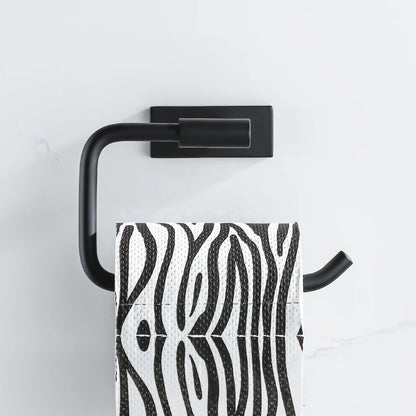 Black Stainless Steel Toilet Paper Holder Wall Mounted