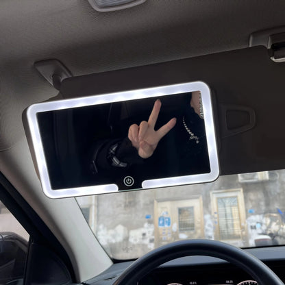 Rechargeable Led Car Sun Visor Vanity Mirror Hd