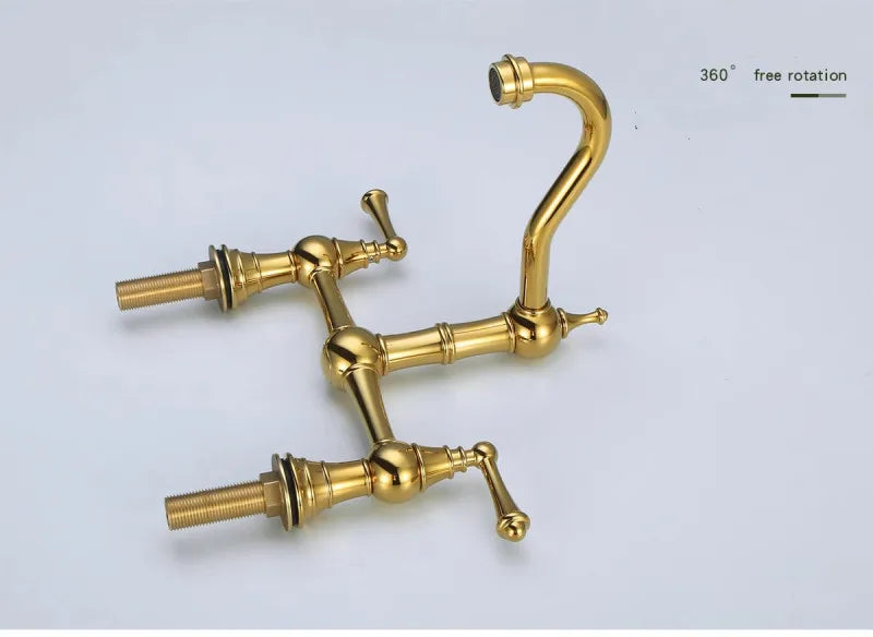 Sink Tap Rotation Total Brass Lead Classical Double