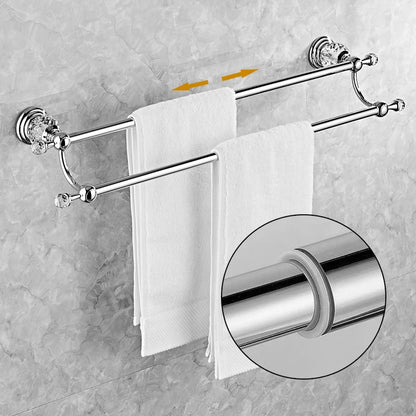Bathroom Hardware Crystal Bath Towel Shelf Toilet Paper