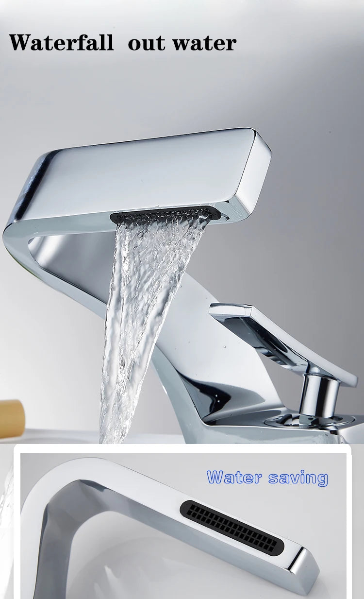 Tolm Basin Faucet Modern Bathroom Mixer Tap Orange