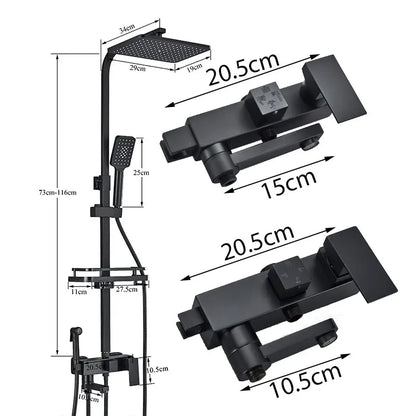 Black Shower Faucet Ways Showers Faucet Systems Adjustable