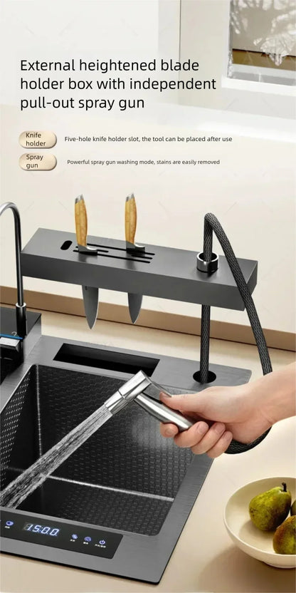 Stainless Steel 100x50cm Large Double Slot Sink Water