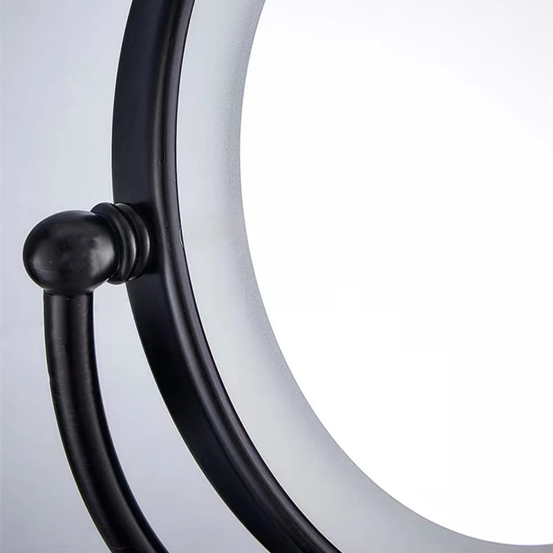 Bathroom Makeup Mirrors Black/Brushed Gold Brass Wall Extending