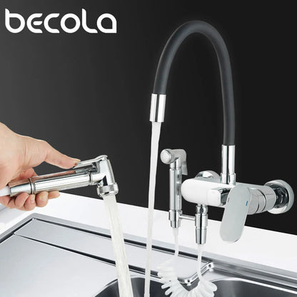 Brass Sink Taps Wall Mounted Basin Mixers Cold