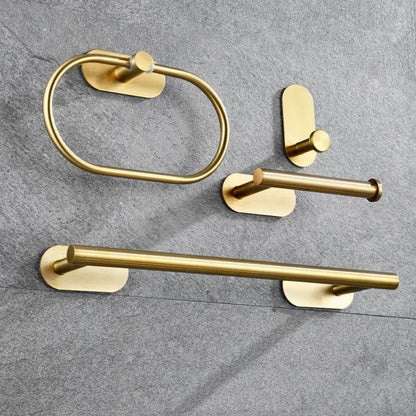 4/5pcs Stainless Steel Bathroom Hardware Anticorrosion Wall Mount
