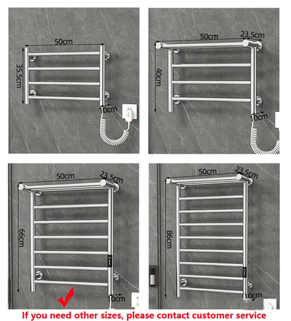 Towel Warmer 304 Stainless Steel 30-70 Adjustment 1-9h