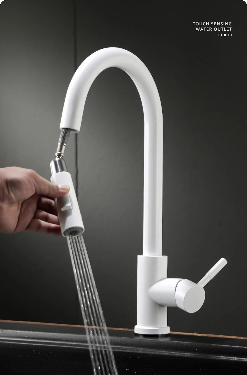 Smart Touch Sensor Sink Faucet Brushed Nickel Pull