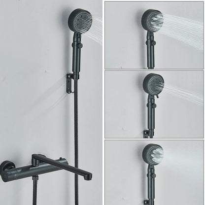 Thermostatic Shower Faucet Bathroom Black Mixertap Thermostat