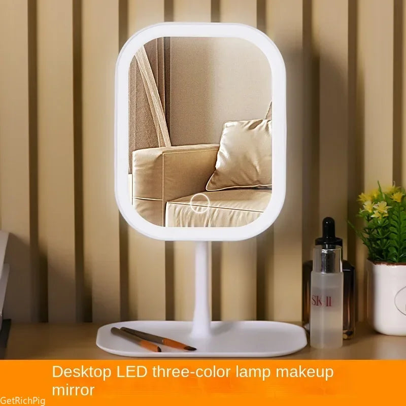 Unique Designer Vanity Mirror Three Colorsledlight Makeup Mirror