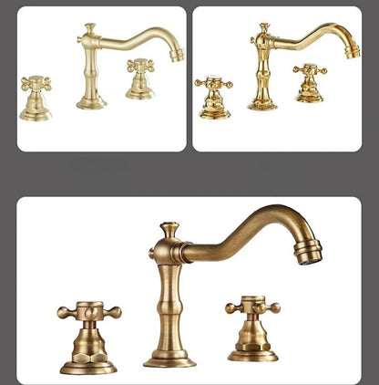 Widespread Bathroom Sink Faucet Hole Deck Mounted Dual