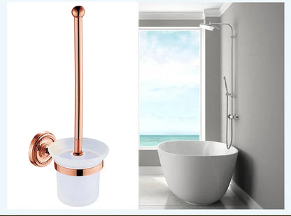 Bathroom Rose Gold Bath Towel Towel Ring Carved