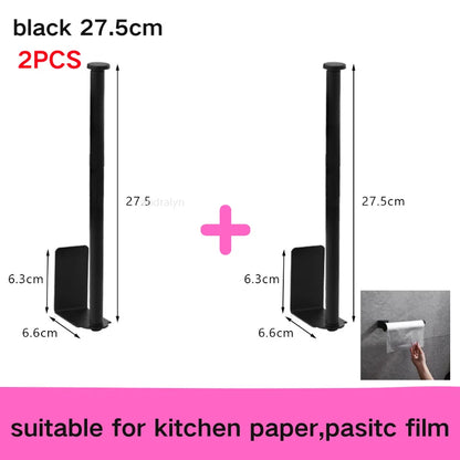 Adhesive Toilet Paper Holder Wall Mount Bathroom Silver