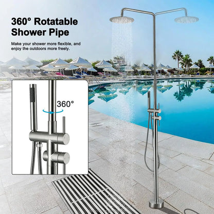 Kemaidi Outdoor Floor Standing Shower Freestanding Garden Shower