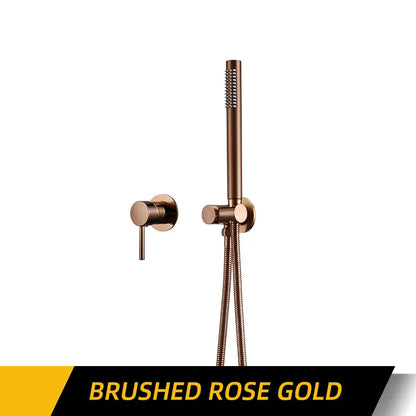Handheld Bathroom Shower System Brushed Gold Cold Water