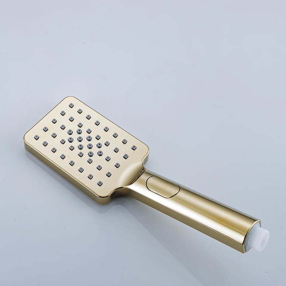 Gold Piano Digital Display Bathroom Shower Brass Bathroom