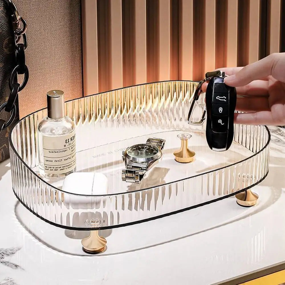 Large Capacity Makeup Perfume Organizer Anti-Slip Gold Stand