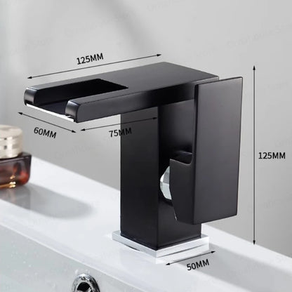 Black Bathroom Sink Faucet Hole Cold Water Mixing