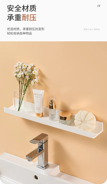 White Corner Shower Caddy No Drill Bathroom Shelf