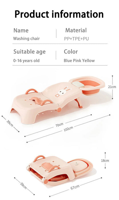 Foldable Children Hair Washing Recliner Baby Shampoo Bed