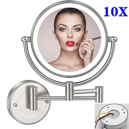 10x Magnifying Led Makeup Mirror Touch On Dual