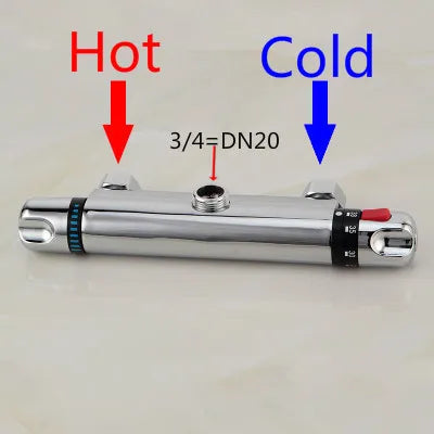Brass Intelligent Thermostatic Shower Faucet Concealed Cold Water
