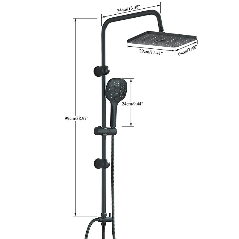 Chrome Simple Rainfall Shower Faucet High Pressure Stainless