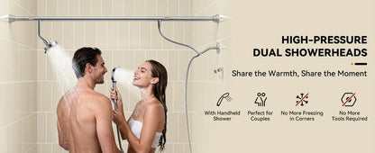 Tandem Shower Head Couples Dual Shower Head Handheld