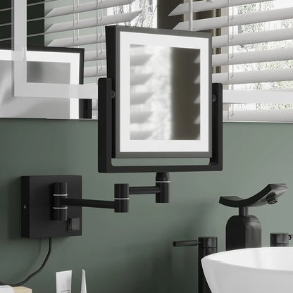 Rose Gold Square Led Bathroom Mirror Wall Mounted