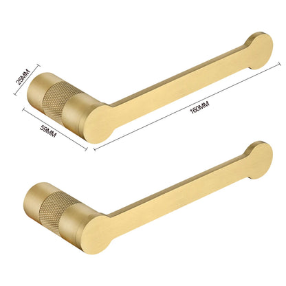 Brushed Gold Bathroom High Quality Brass Knurled Towel