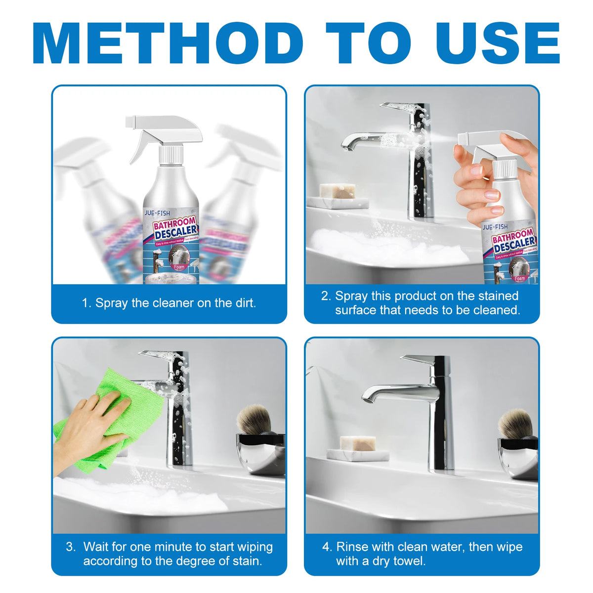 Bathroom Cleaner Shower Room Bathtub Scale Cleaner Washbasin