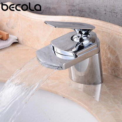 Becola All Copper Gold/Chrome/Brushed Duckbill Waterfall Faucet