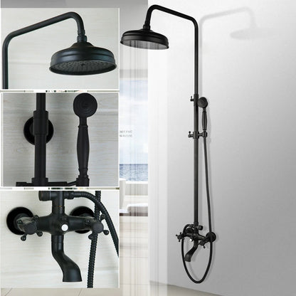 Kemaidi Bathroom Black Shower Wall Mounted Rainfall Shower