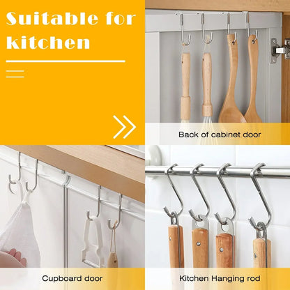 2pcs Over Door Hooks Stainless Steel Door Hangers
