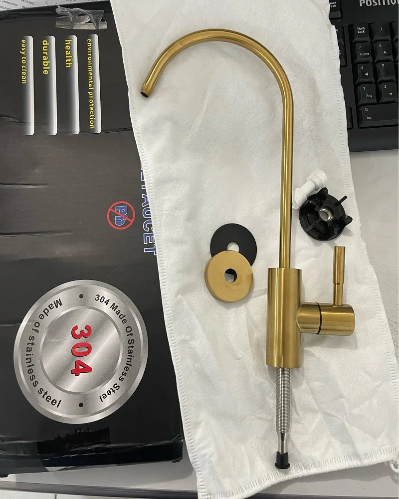 Kktnsg Water Purifier Faucet Brushed Gold Faucet Osmosis