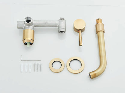 Matte Black Basin Faucet Brass White Bathroom Sink