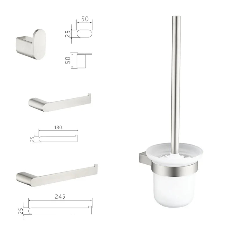 Bathroom Hardware Stainless Steel Bathroom Wall Mounted Towel