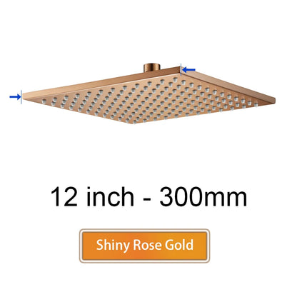 Brass Square Rain Shower Head Quality Bathroom Bath