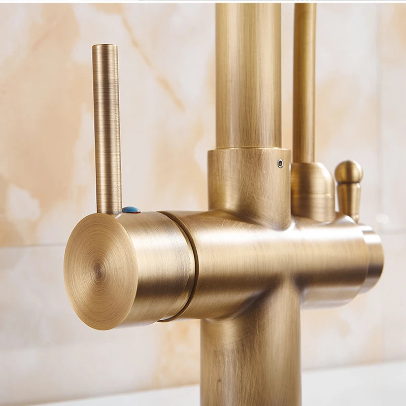 Antique Bronze Faucet Pull Out Water Purifier Sink