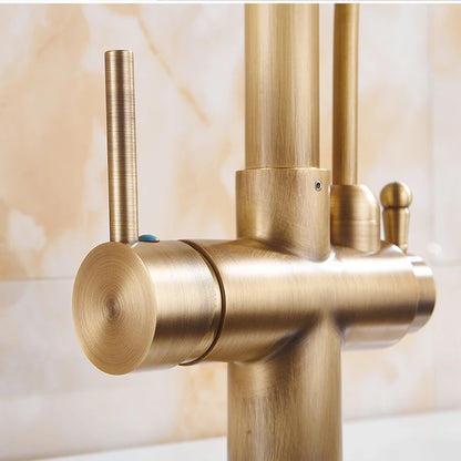 Antique Bronze Faucet Pull Out Water Purifier Sink