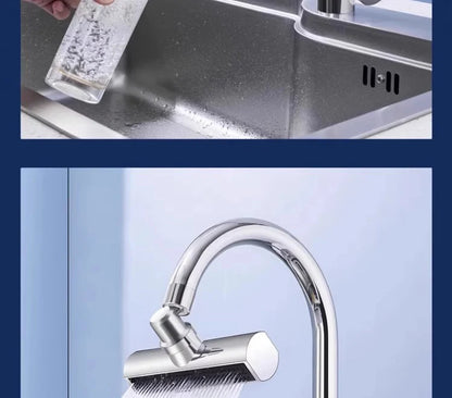 Universal Nozzle 360 Rotating Feather Waterfall Faucet