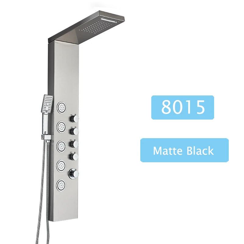 Luxury Led Shower Panel Spa Massage Jet Shower