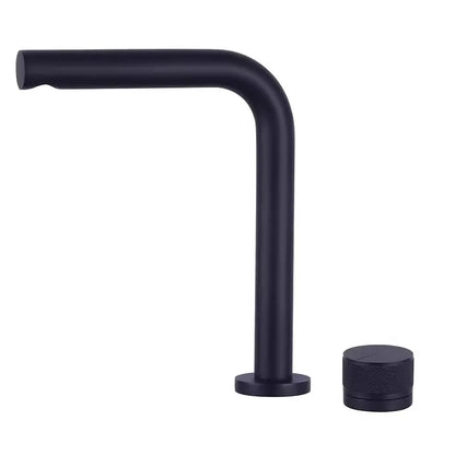 Tuqiu Black Basin Faucet Bathroom Faucet Two Holes