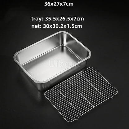 Deep Square Plate Basin Rack Pallet Stainless Steel