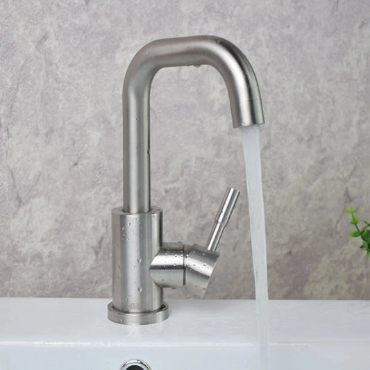 304 Stainless Steel Bathroom Basin Faucet Cold Wash