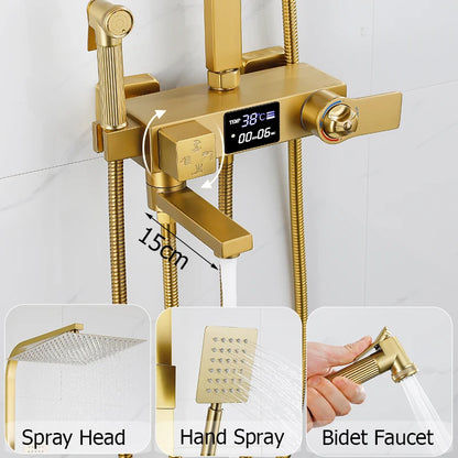 Oxg Shower Faucet Digital Display Bathroom Shower Rain