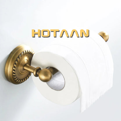 Solid Brass Bathroom Robe Hook Paper Holder Towel