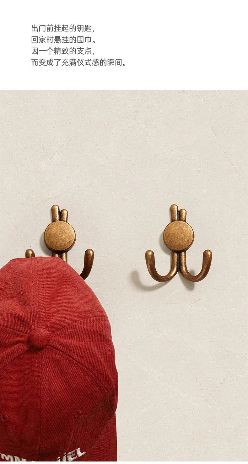 Yutoko Hook Moon Antique Wall Hanging Clothes Hook