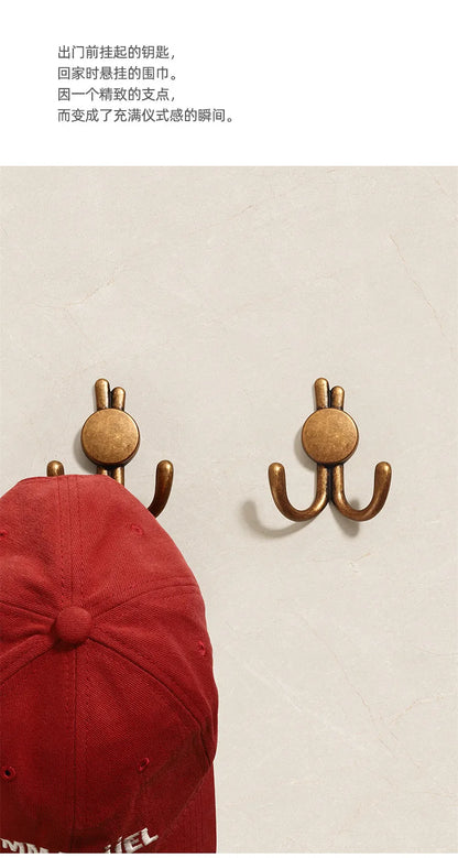 Yutoko Hook Moon Antique Wall Hanging Clothes Hook