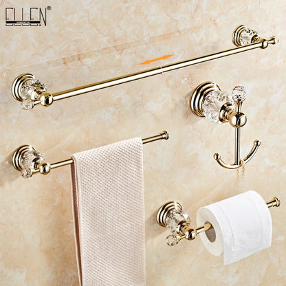 Ellen Golden Crystal Bathroom Hardware Adjust Towel Rack